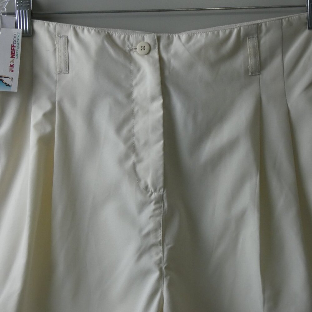 NWT KANEFF GOLF Ivory Lightweight Quick Dry Pleated Shorts Size L - Picture 4 of 12